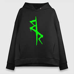 Женское худи оверсайз Logotype - Cyberpunk: Edgerunners