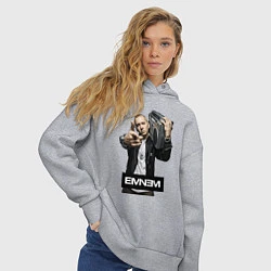 Толстовка оверсайз женская Eminem boombox, цвет: меланж — фото 2