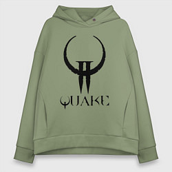 Женское худи оверсайз Quake II logo