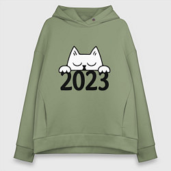 Женское худи оверсайз Cat 2023