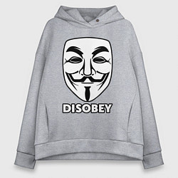 Женское худи оверсайз Guy Fawkes - disobey