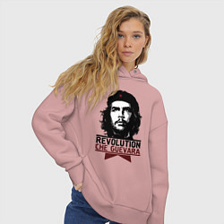Толстовка оверсайз женская Revolution hero, цвет: пыльно-розовый — фото 2
