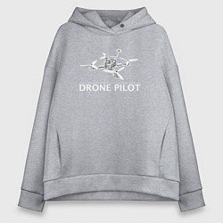Толстовка оверсайз женская Drones pilot, цвет: меланж