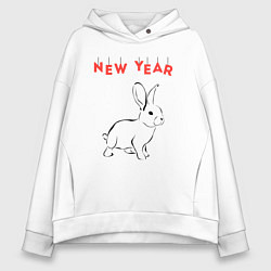 Женское худи оверсайз New year rabbit