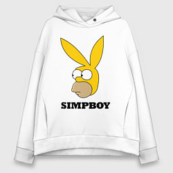 Женское худи оверсайз Simpboy - rabbit Homer
