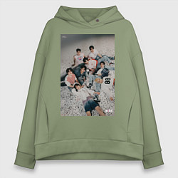 Толстовка оверсайз женская Stray Kids Maxident, цвет: авокадо
