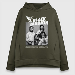 Толстовка оверсайз женская Black Sabbath rock, цвет: хаки