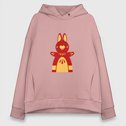 Женское худи оверсайз Red bunny