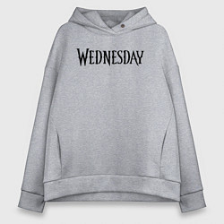 Женское худи оверсайз Logo black Wednesday