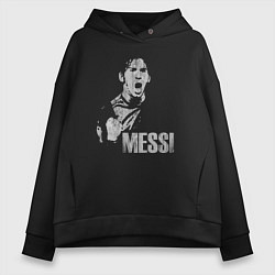 Женское худи оверсайз Leo Messi scream