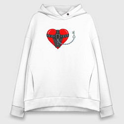 Женское худи оверсайз Сердце и ключ