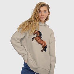 Толстовка оверсайз женская Лузитано, цвет: миндальный — фото 2