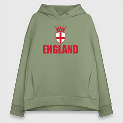 Толстовка оверсайз женская England king, цвет: авокадо
