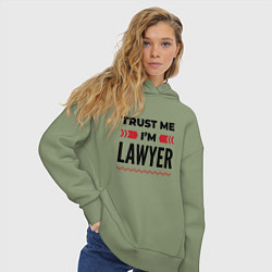 Толстовка оверсайз женская Trust me - Im lawyer, цвет: авокадо — фото 2