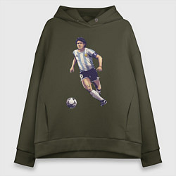 Женское худи оверсайз Maradona football