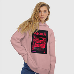 Толстовка оверсайз женская Akira poster, цвет: пыльно-розовый — фото 2