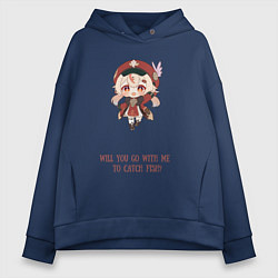 Женское худи оверсайз Chibi Klee: catch fish