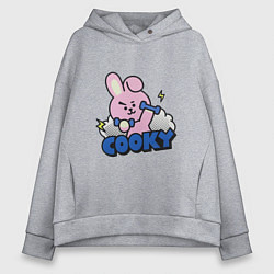 Толстовка оверсайз женская Cooky BT21 Jungkook, цвет: меланж