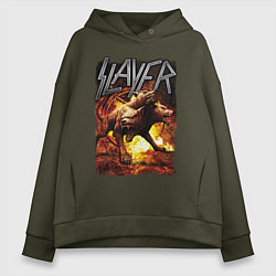 Женское худи оверсайз Slayer rock