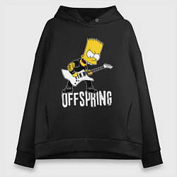 Женское худи оверсайз Offspring Барт Симпсон рокер