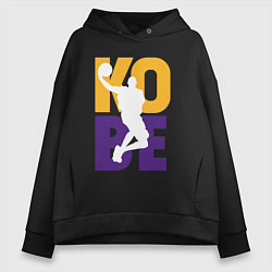 Толстовка оверсайз женская Kobe fly, цвет: черный