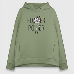 Женское худи оверсайз Flower power