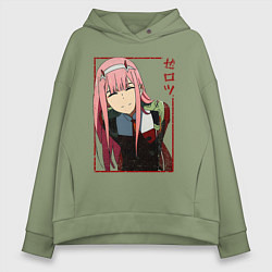 Женское худи оверсайз Zero Two anime girl