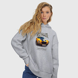 Толстовка оверсайз женская Американский маслкар Chevrolet Camaro, цвет: меланж — фото 2