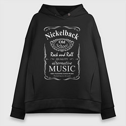 Толстовка оверсайз женская Nickelback в стиле Jack Daniels, цвет: черный