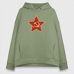 Женское худи оверсайз СССР звезда
