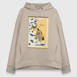 Женское худи оверсайз Японски бог рыбалки и удачи