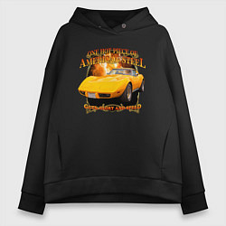 Женское худи оверсайз Американский маслкар Chevrolet Corvette Stingray