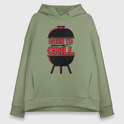 Женское худи оверсайз Born to grill
