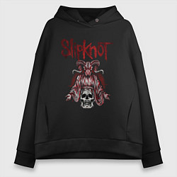 Женское худи оверсайз Slipknot рогатый череп