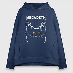 Женское худи оверсайз Megadeth rock cat