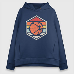 Толстовка оверсайз женская Basket Baller, цвет: тёмно-синий
