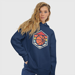 Толстовка оверсайз женская Basket Baller, цвет: тёмно-синий — фото 2