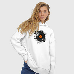 Толстовка оверсайз женская Летняя мелодия, цвет: белый — фото 2