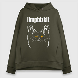 Женское худи оверсайз Limp Bizkit rock cat