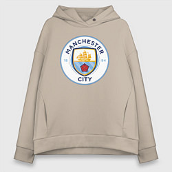 Толстовка оверсайз женская Manchester City FC, цвет: миндальный