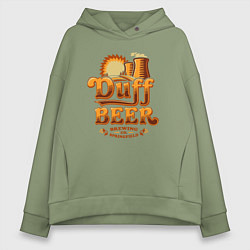 Женское худи оверсайз Duff beer brewing