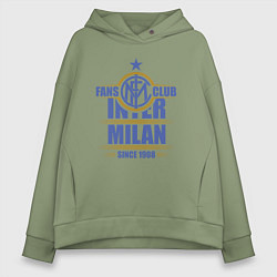 Толстовка оверсайз женская Inter Milan fans club, цвет: авокадо