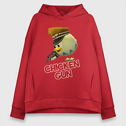 Женское худи оверсайз Chicken Gun logo