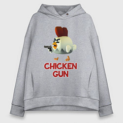 Женское худи оверсайз Chicken Gun chick
