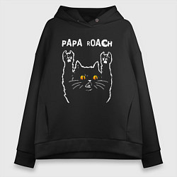 Женское худи оверсайз Papa Roach rock cat