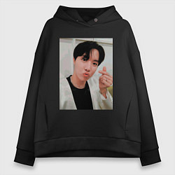Толстовка оверсайз женская BTS -J-hope-, цвет: черный
