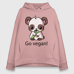 Женское худи оверсайз Go vegan - motto