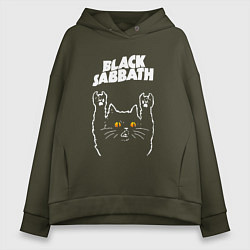 Женское худи оверсайз Black Sabbath rock cat
