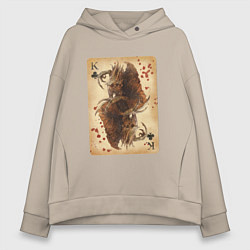 Толстовка оверсайз женская Fable III Хозяин Теней, король крести, цвет: миндальный