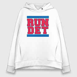 Толстовка оверсайз женская Run Detroit Pistons, цвет: белый